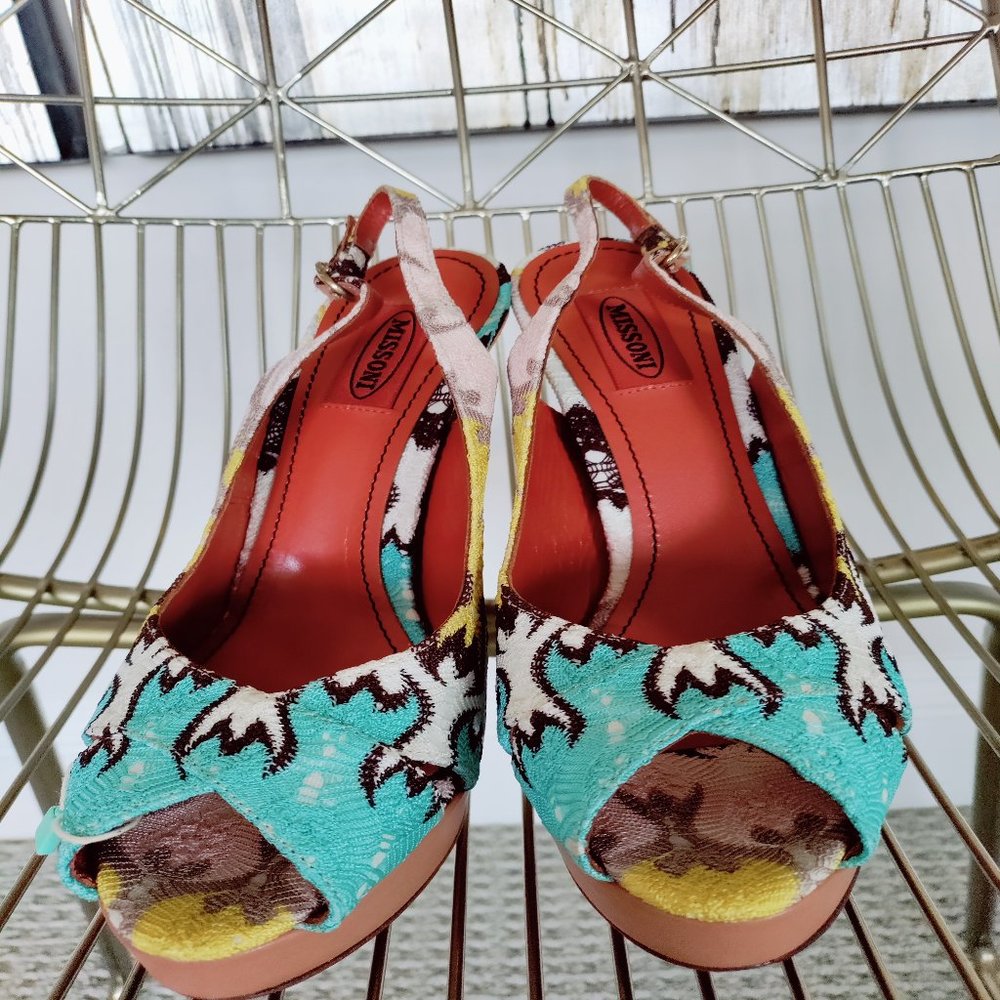 NIB $459 MIssoni slingbacks IT 40 US 9‎ - Picture 2 of 6